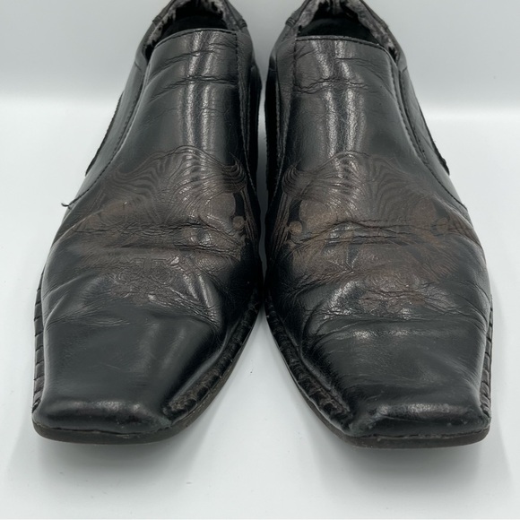 Guess Other - Guess Men's Marciano Black Leather Vintage Slip-On Shoes 12 Western‎ Chic Slick